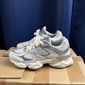 New Balance 9060 Women's Cream and Gray Sneakers